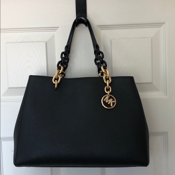 Michael Kors Cynthia leather satchel.